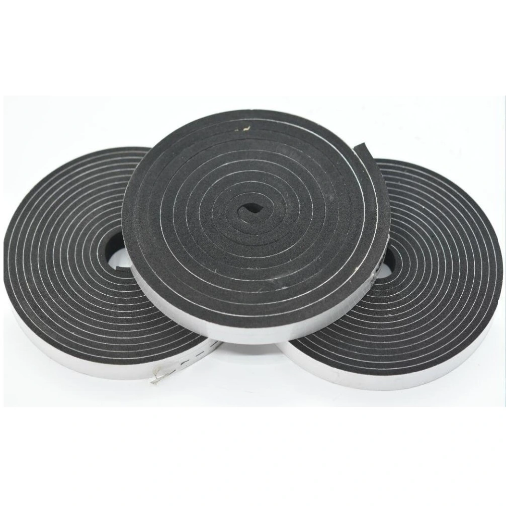 Espuma 11x4 Preta Adesiva - Rolo 10 Mts