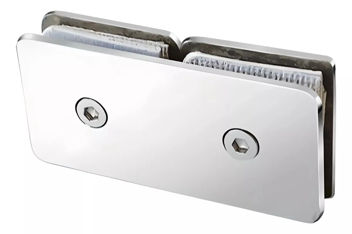 União De Vidros Inox 180º Vidro/vidro