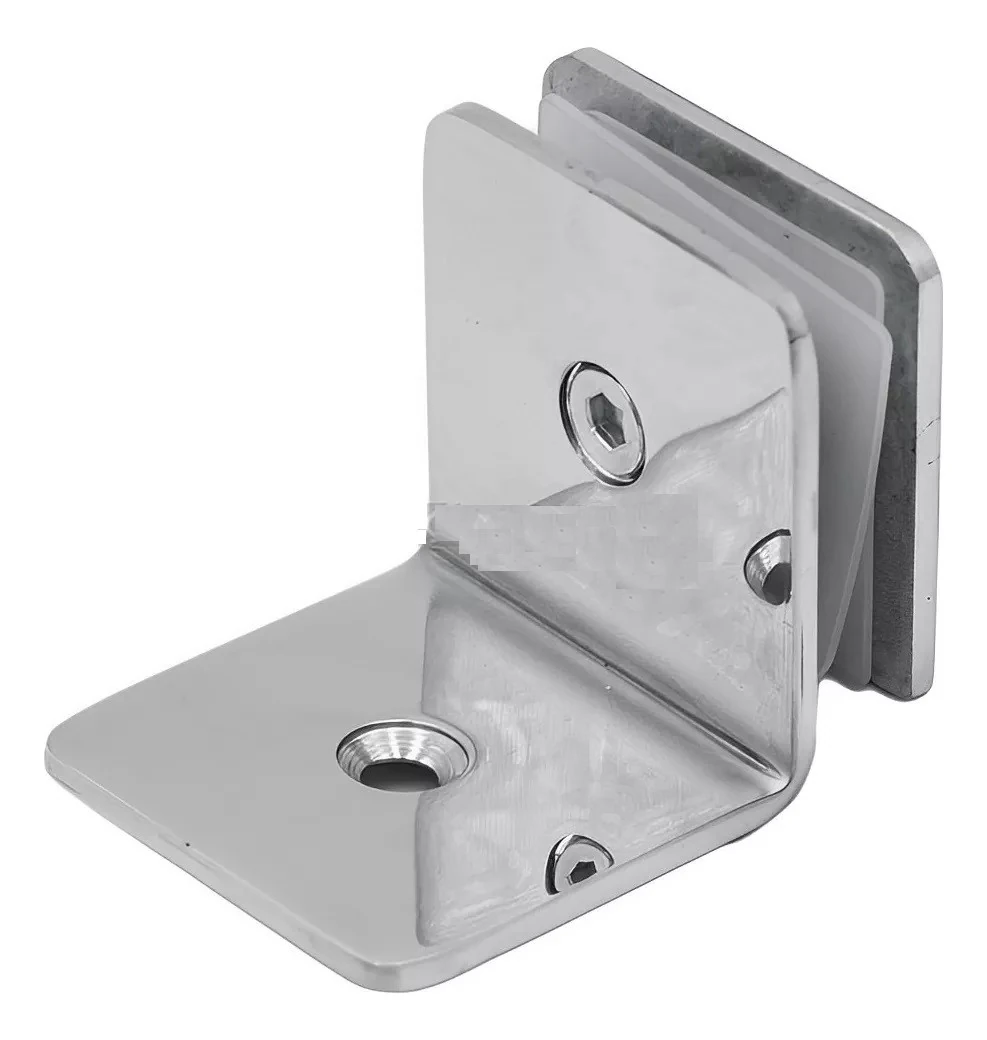 União De Vidros Inox 90º Vidro/alvenaria