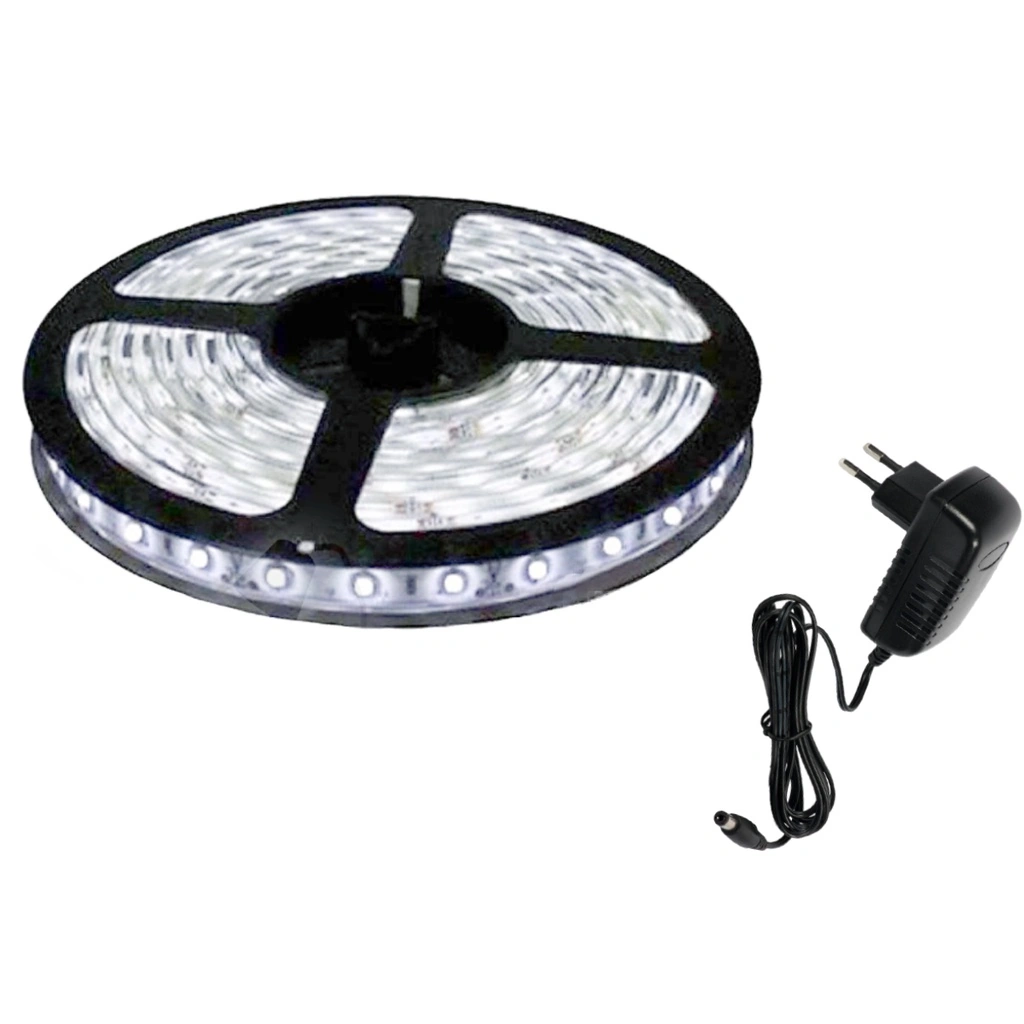 Fita Led Branco Frio 5050 Com Fonte 1metro