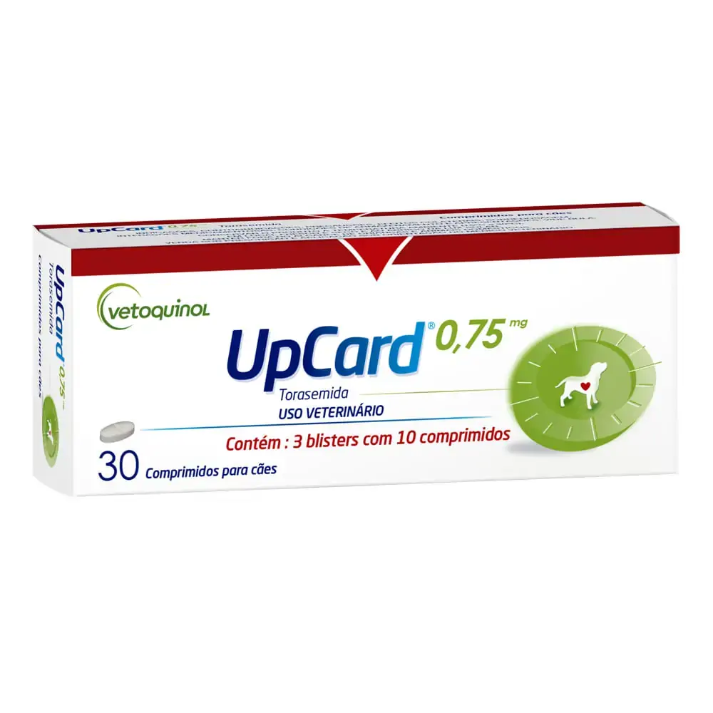 Upcard 0,75 Vetoquinol Com 30 Comprimidos