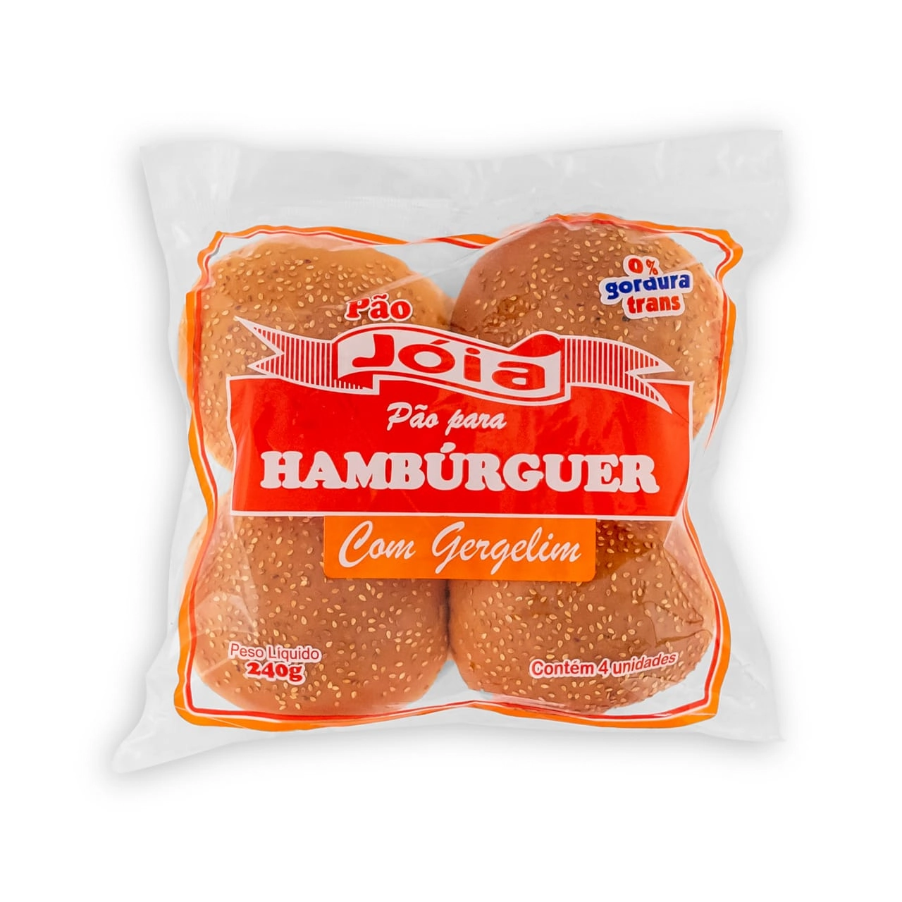 Pao Hamburguer Joia 4un Gergelim