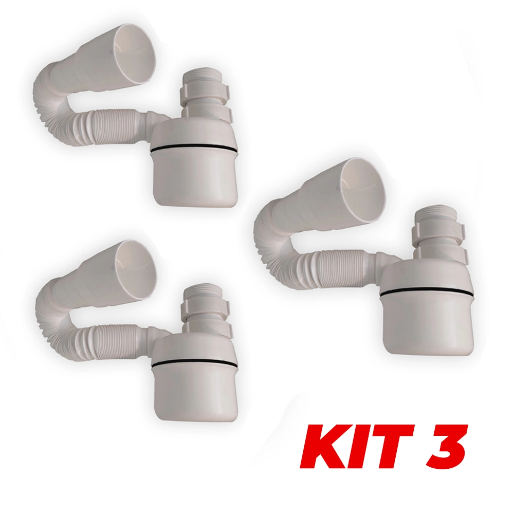 Kit 3 Sifão Ajustável Multiuso Copo Tigre