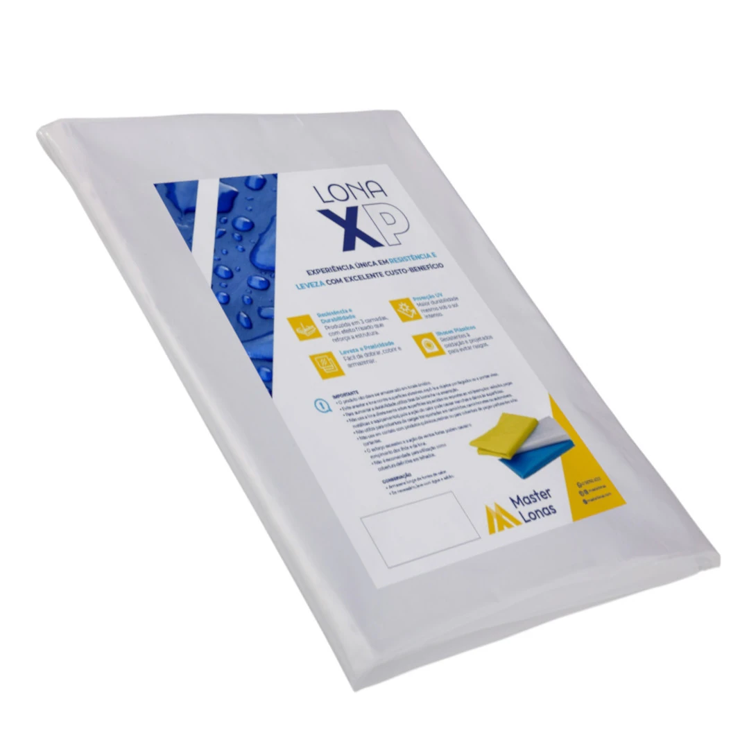 Lona Xp Com Ilhós Impermeável Transparente 4x4m 142 Micras