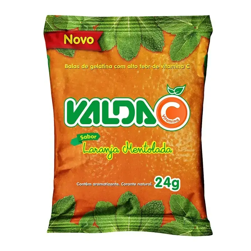 Vitamina C Laranja Mentolada Valda C Pacote 24g Goma Gelatinosa