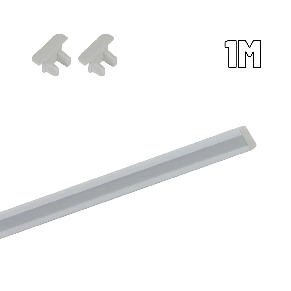 Perfil De Led Slim 20mm Embutir Marcenaria Branco 1m Sem Led