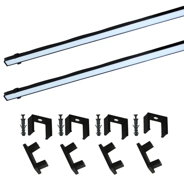 Perfil Sobrepor Led 18x14mm Preto 2x1m Aprire Ilunato