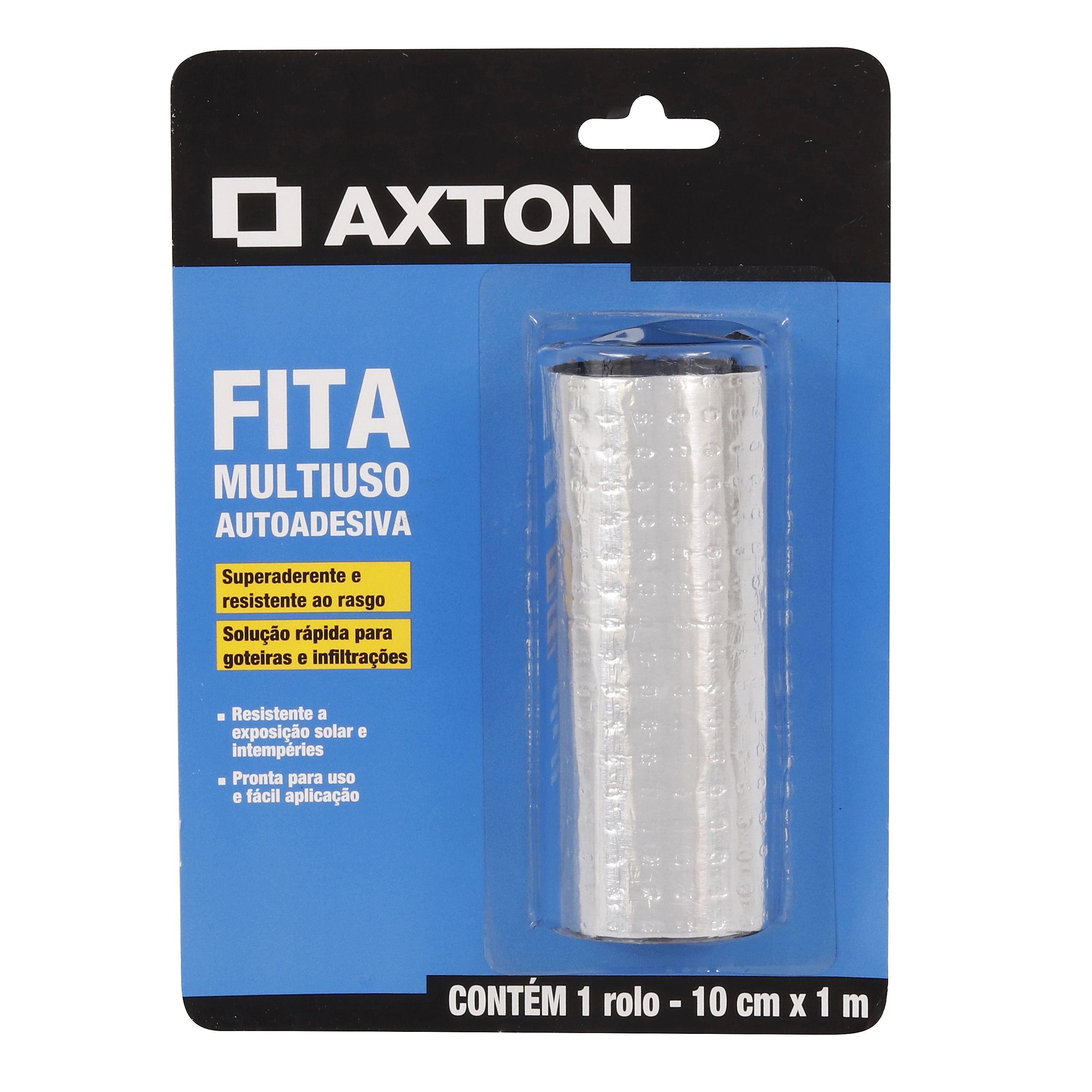 Fita Asfáltica Autoadesiva para Telhado 10cmx1m Multiuso Axton