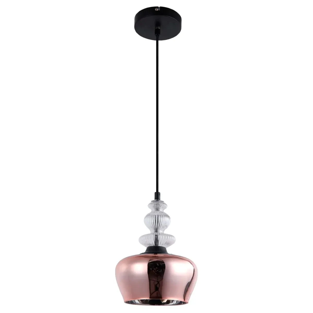 Pendente Sobrepor Moderno Elisa Vidro 15cm E27 Cobre