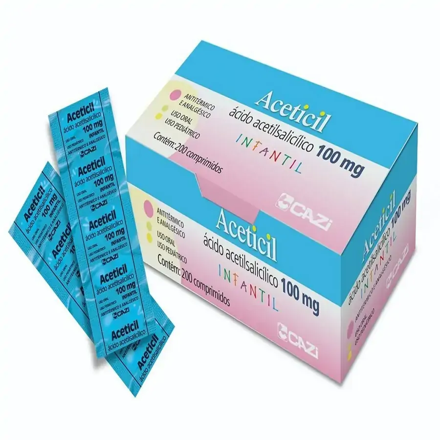 Aceticil 100 Mg 200 Comprimidos Cazi Química Similar