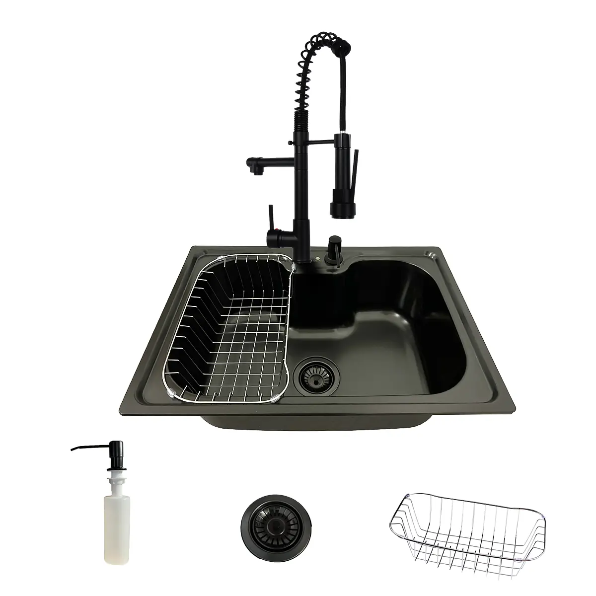 Cuba Gourmet Cozinha Aço Inox 50x40 Preta E Torneira Gourmet