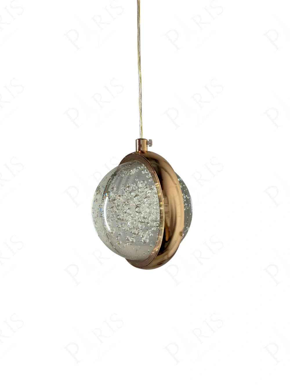 Pendente Esfera Vidro Dourado 11cm Led 7w 3 Em 1 Bivolt 15739-pl