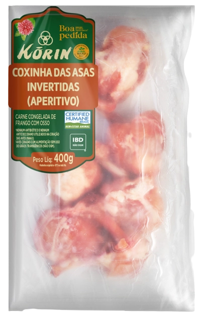 Coxinha Da Asa De Frango Congelada Invertida Korin Boa Pedida 400g
