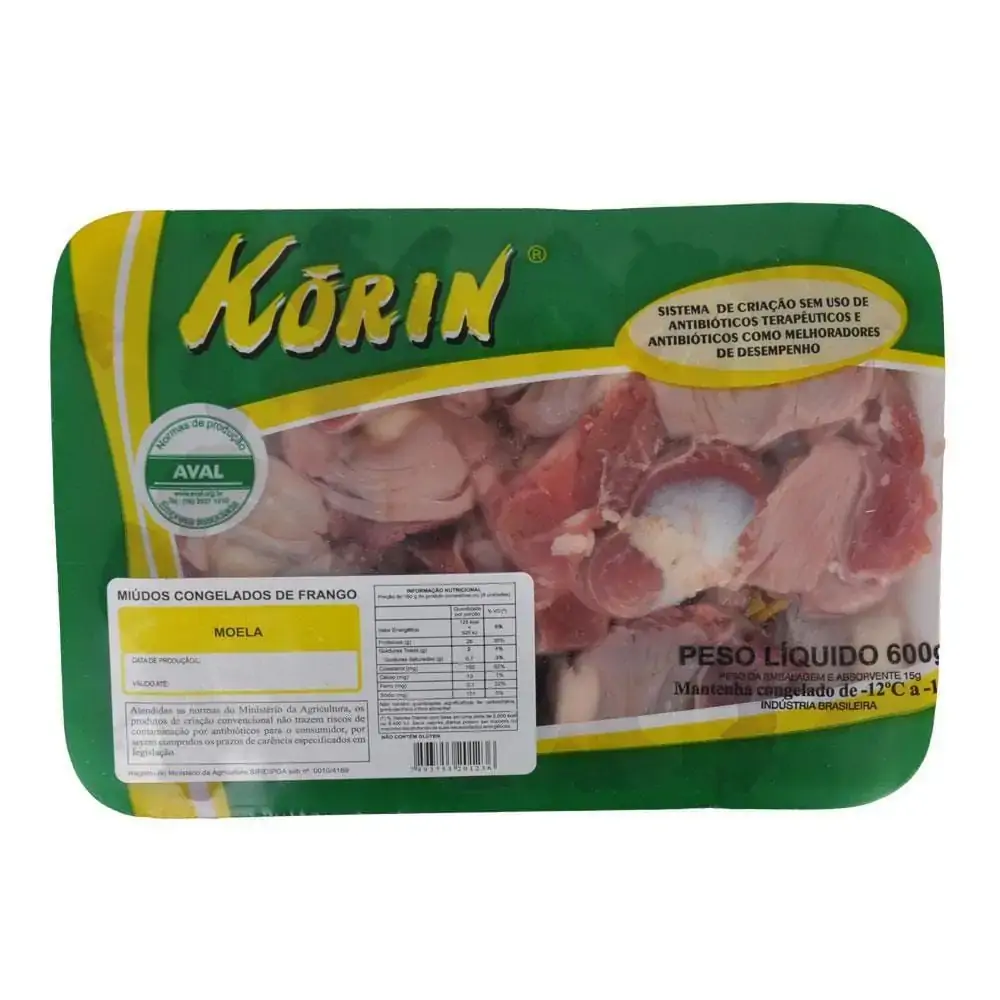 Moela De Frango Korin 600gr Bdj Congelado