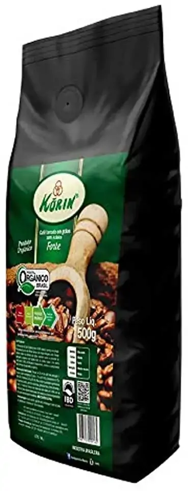 Café Torrado Em Grãos Orgânico Forte Korin Pacote 500g