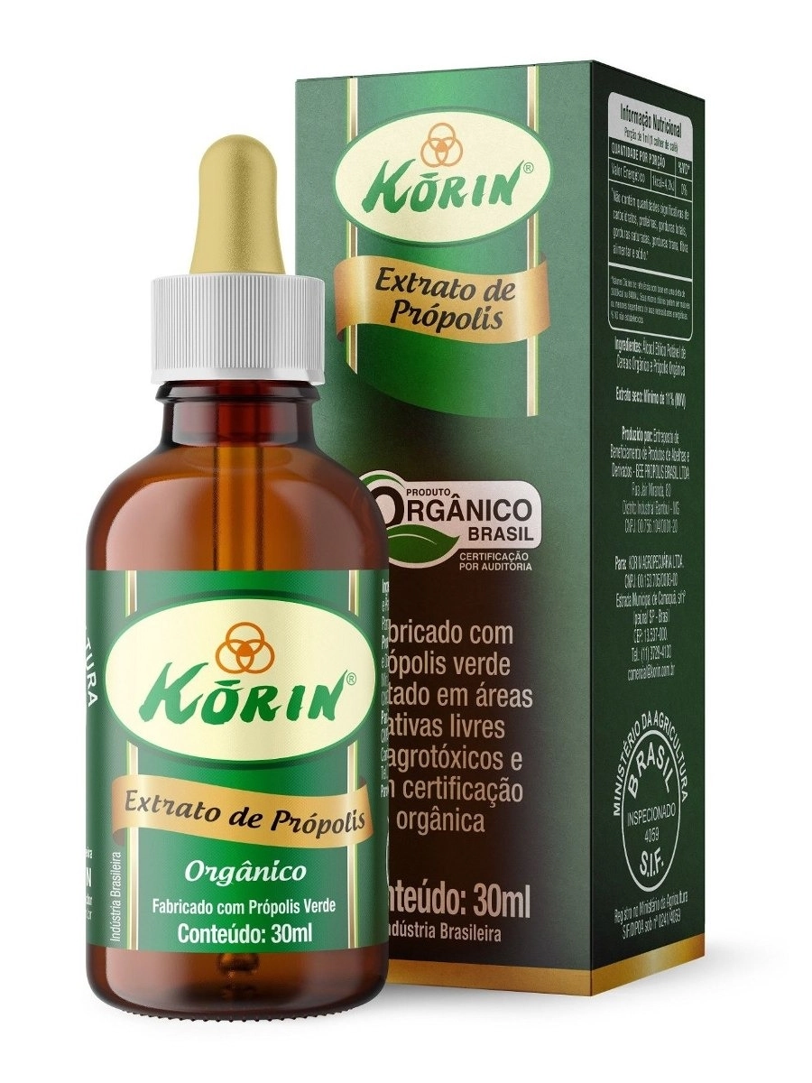 Extrato Propolis Org 30ml Korin