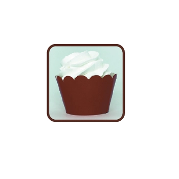 Cupcake Saia Lisa Marrom C/40 So Festas