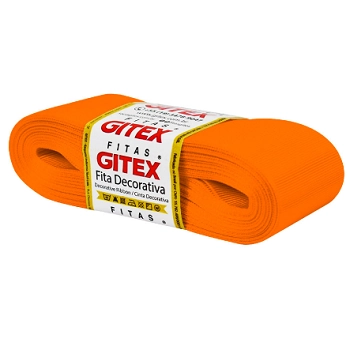 Fita Gorgurao Poliester Cenoura 10 Mt 7mm Cod1869