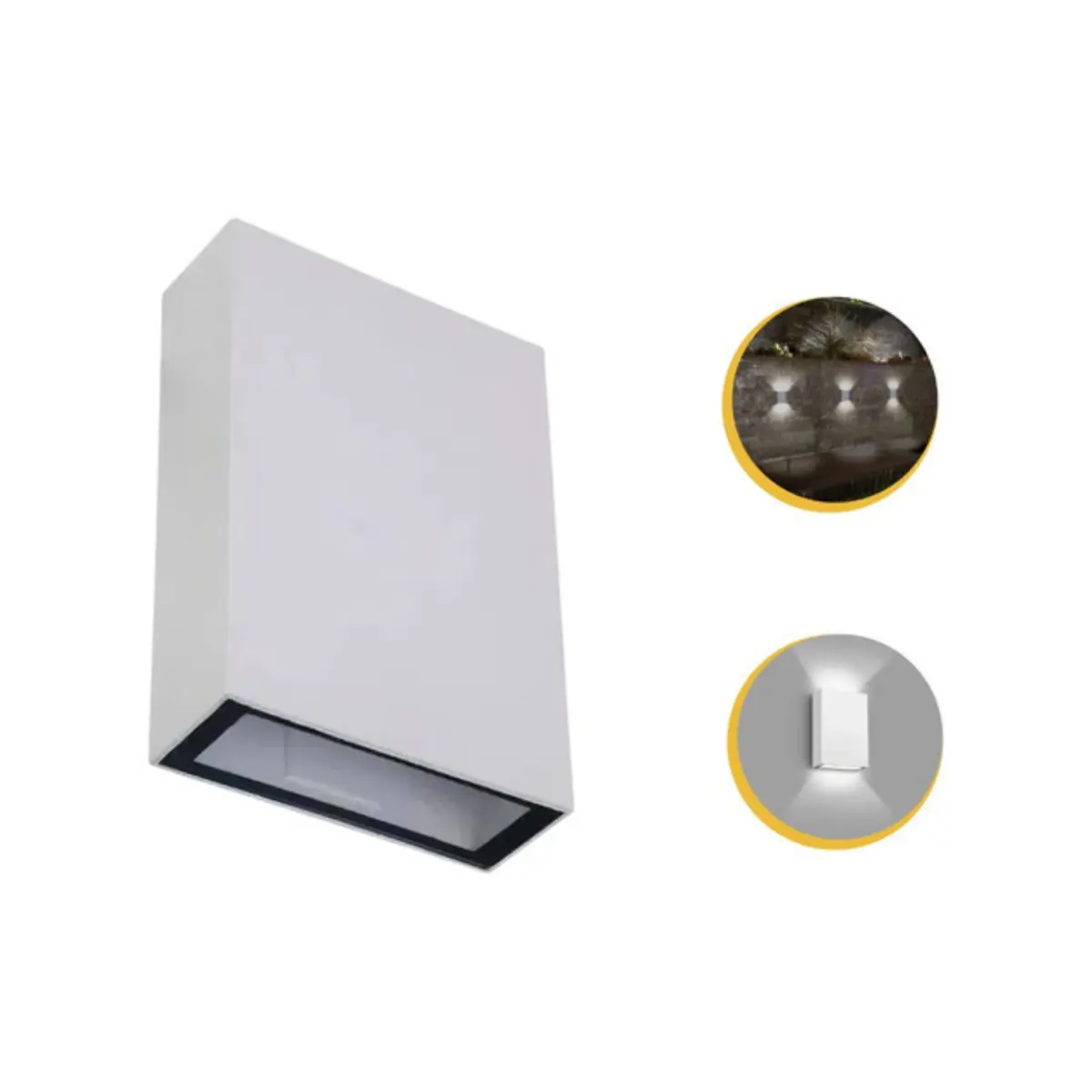 Arandela Blindada Efeito 2 Fachos Duplo Led 4w 3000k - Branco - Bco Frio - 110v/220v