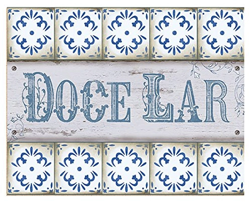 Placa Em Mdf E Papel Decor Home Doce Lar Dhpm 002 Litoarte