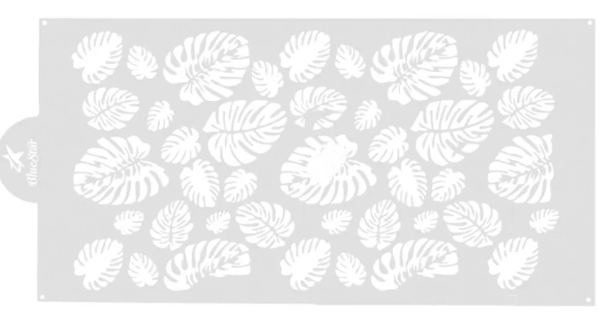 Stencil Folhas Costela De Adao 346114 Bluestar
