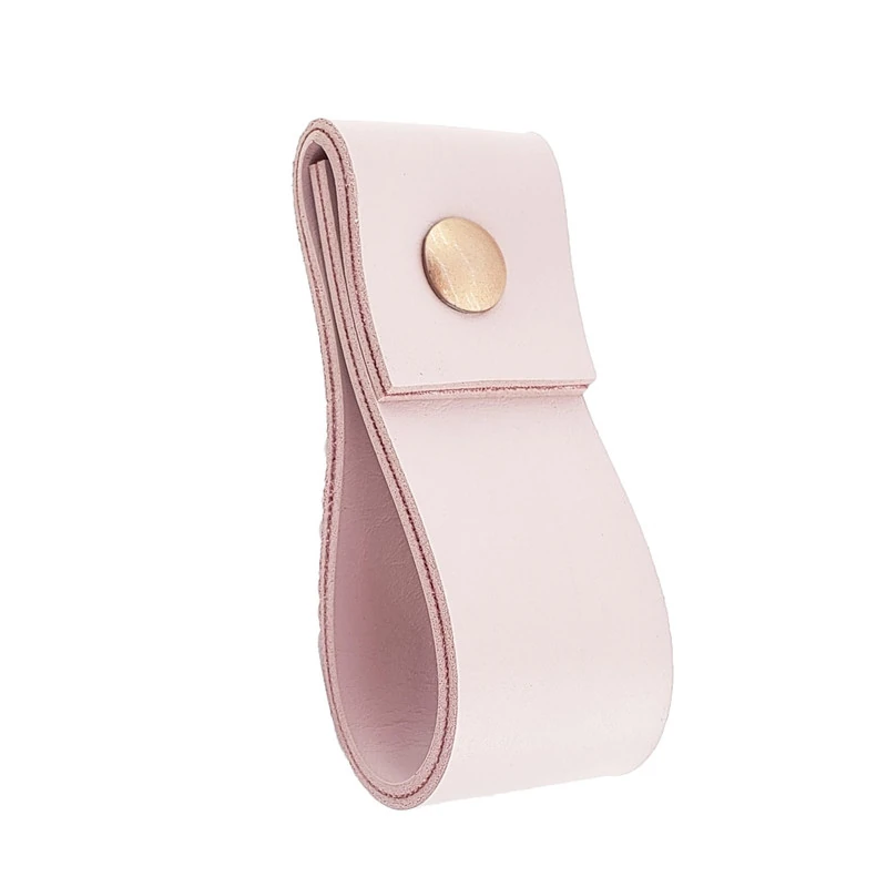 Puxador Doba Parafuso - Textura De Couro Rosa - Parafuso Rose Gold