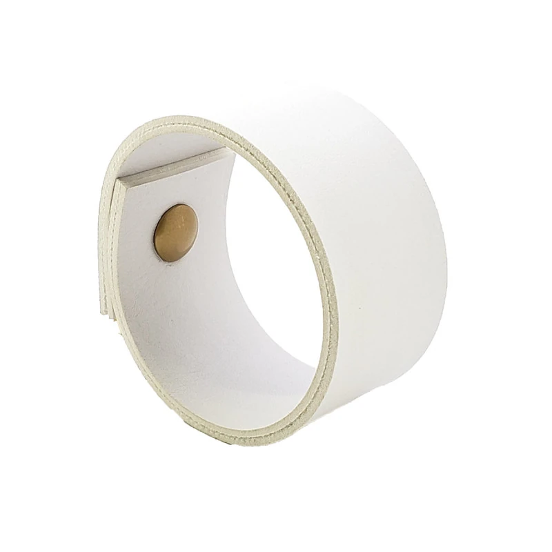 Puxador Bols Parafuso - Textura De Couro Branco - Parafuso Dourado