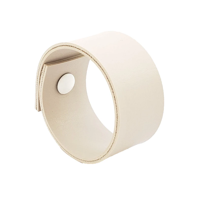 Puxador Bols Parafuso - Textura De Couro Creme - Parafuso Branco
