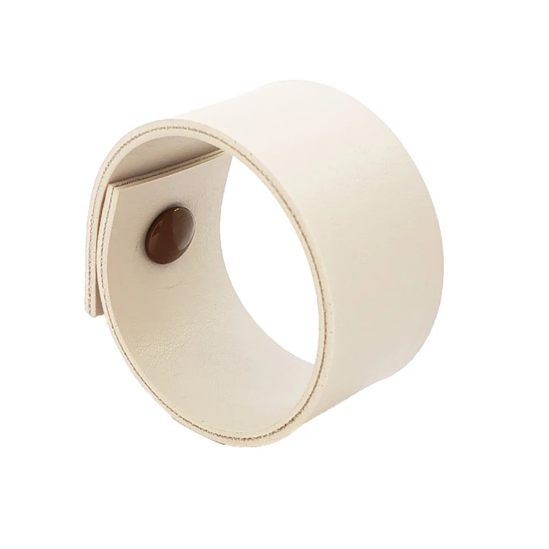 Puxador Bols Parafuso - Textura De Couro Creme - Parafuso Marrom