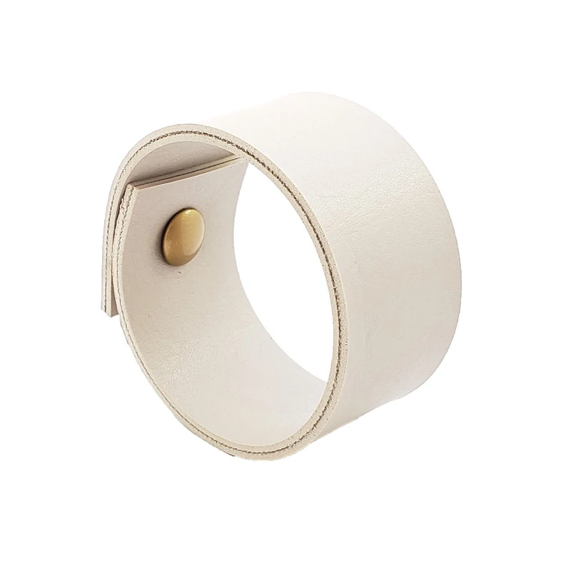 Puxador Bols Parafuso - Textura De Couro Creme - Parafuso Dourado