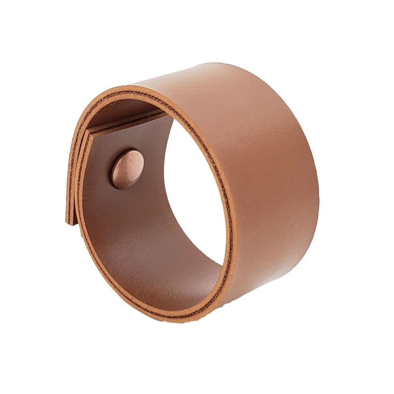 Puxador Bols Parafuso - Textura De Couro Marrom - Parafuso Rose Gold