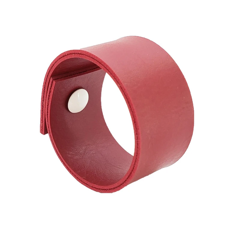 Puxador Bols Parafuso - Textura De Couro Vermelho - Parafuso Branco