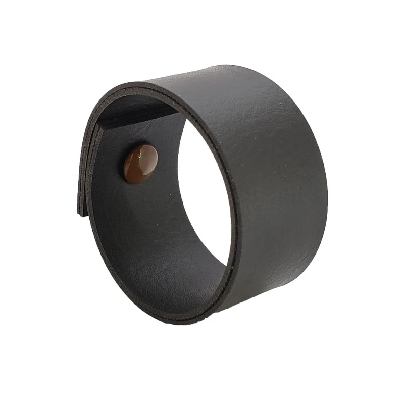 Puxador Bols Parafuso - Textura De Couro Preto - Parafuso Marrom