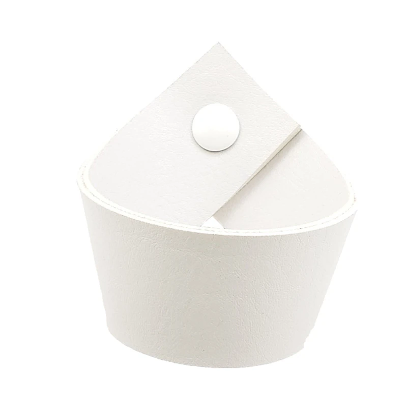 Puxador Coxi Parafuso - Textura De Couro Branco - Parafuso Branco