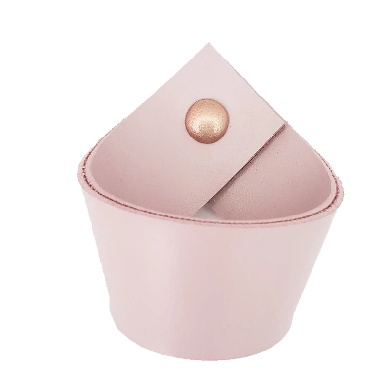 Puxador Coxi Parafuso - Textura De Couro Rosa - Parafuso Rose Gold
