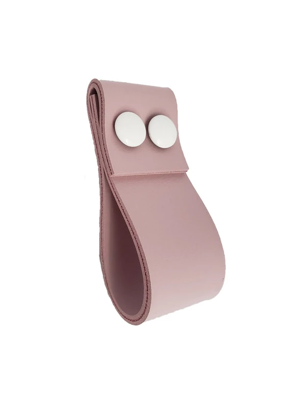 Puxador Dobatwo 2 Parafusos - Textura De Couro Rosa - Parafusos Branco