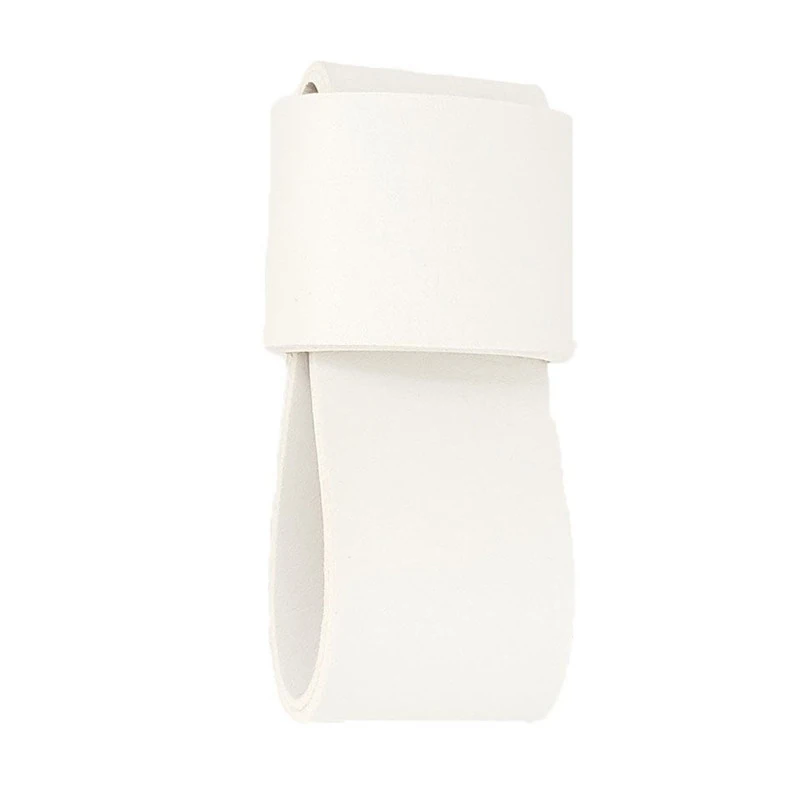 Puxador Dori 04 - Textura De Couro - Cor Branco