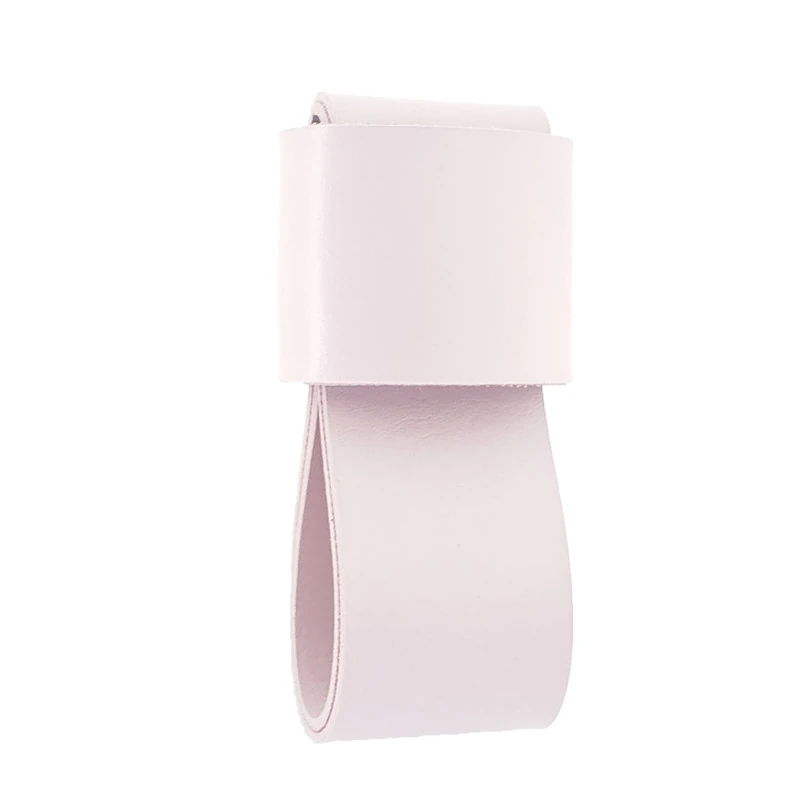 Puxador Dori 05 - Textura De Couro - Cor Rosa