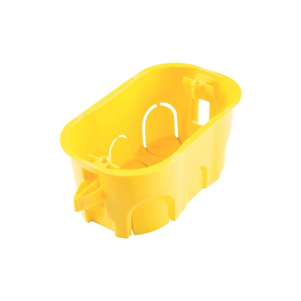 Kit 10 Caixa De Luz 4x2 Drywall Obras Amarela