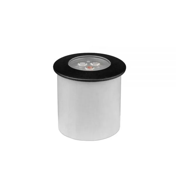 Balizador LED de Chão Embutir 3W Luz Amarela Alloy
