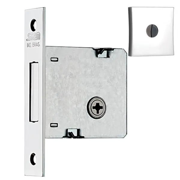 Fechadura Stam 1010 Quadrada Tetra Externa Cromada