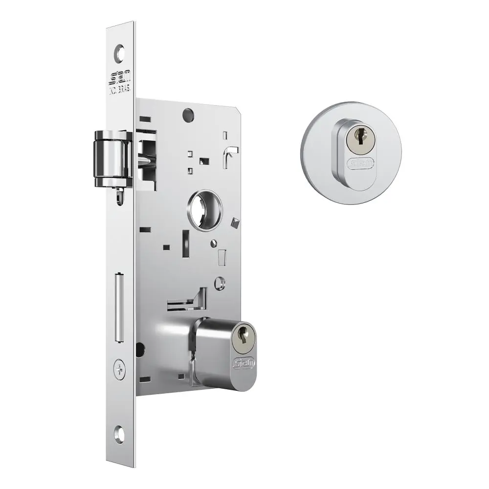 Fechadura 803 Pivotante Roseta Redonda Inox Stam