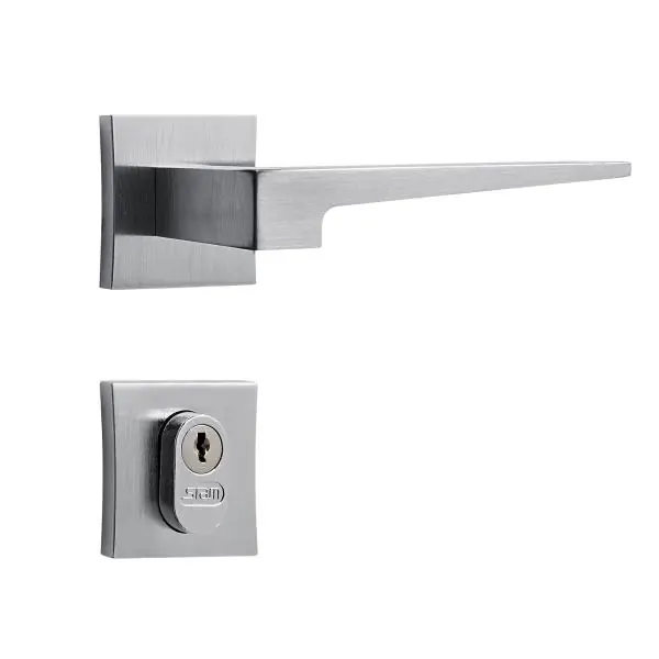 Fechadura Stam Classic 3200 - Ros. Quad. Inox Escovado - Externa