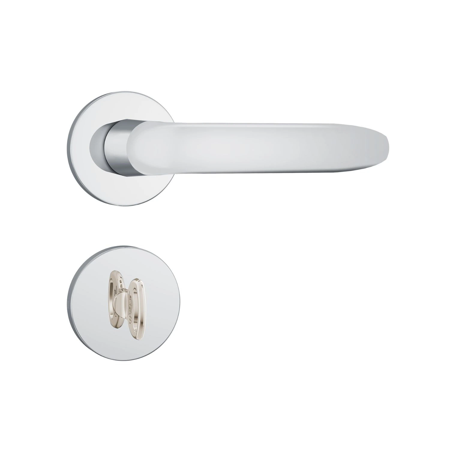 Fechadura Banheiro 823/11 Roseta Cromado 40mm Com Raio Stam