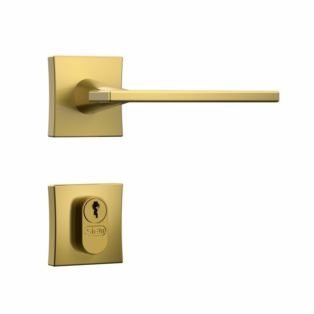 Fechadura Stam Classic 3000 Antares Ros. Quadrada Dourado Ext - Stam