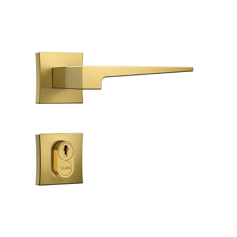 Fechadura Externa Dourada Gold Classic 3200 Stam Máquina 55m