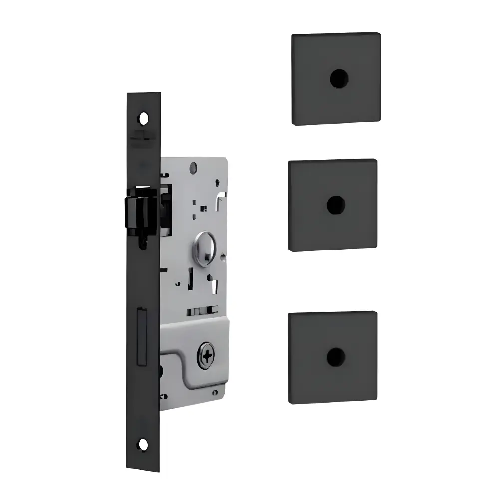 Kit Trava 800 Rolete Stam Roseta Quadrada Preto Fosco