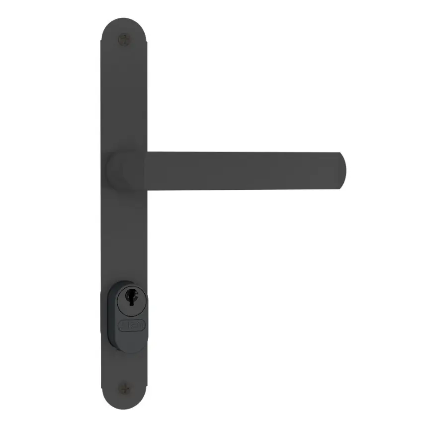 Fechadura Stam Estreita Perfil Metal 401/07 11mm Preto Fosco