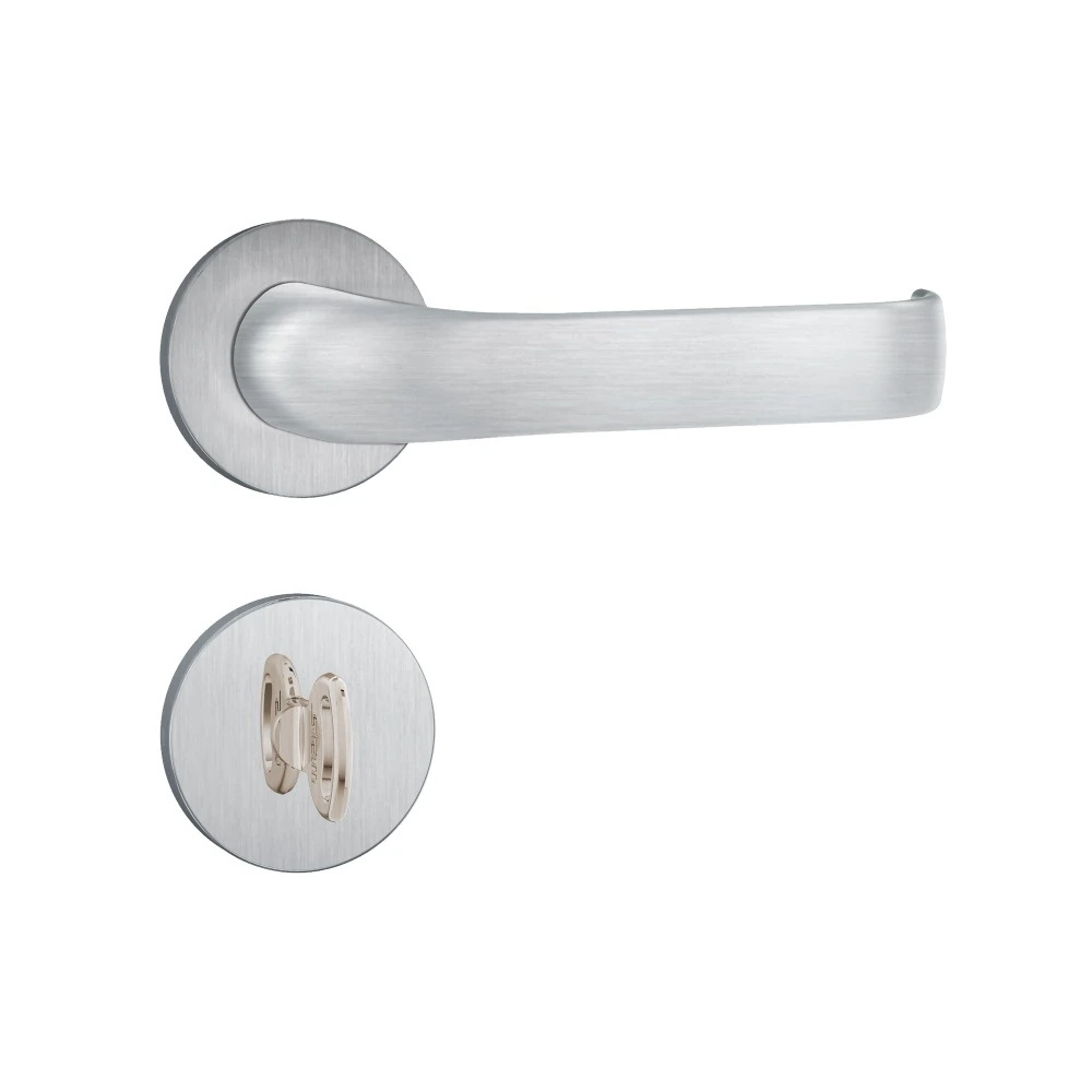 Fechadura Banheiro 823/37 Roseta Redonda Inox Escovado 40mm Stam