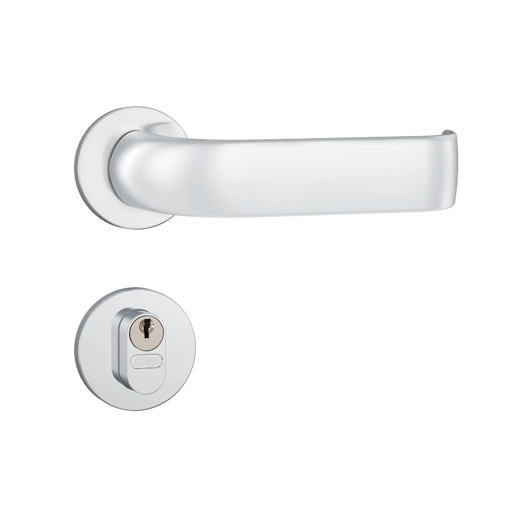 Fechadura Externa 1601/39 Roseta Redonda Inox Cromado 55mm Stam